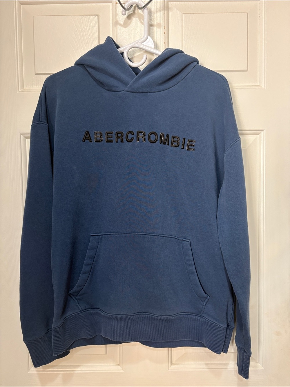 Abercrombie & Fitch Men's Blue Soft Fleece Hoodie Sweatshirt